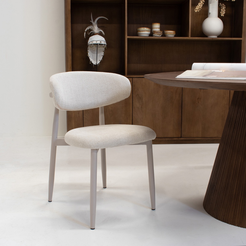 Eetkamerstoel Alexia Beige/Beige - Giga Meubel