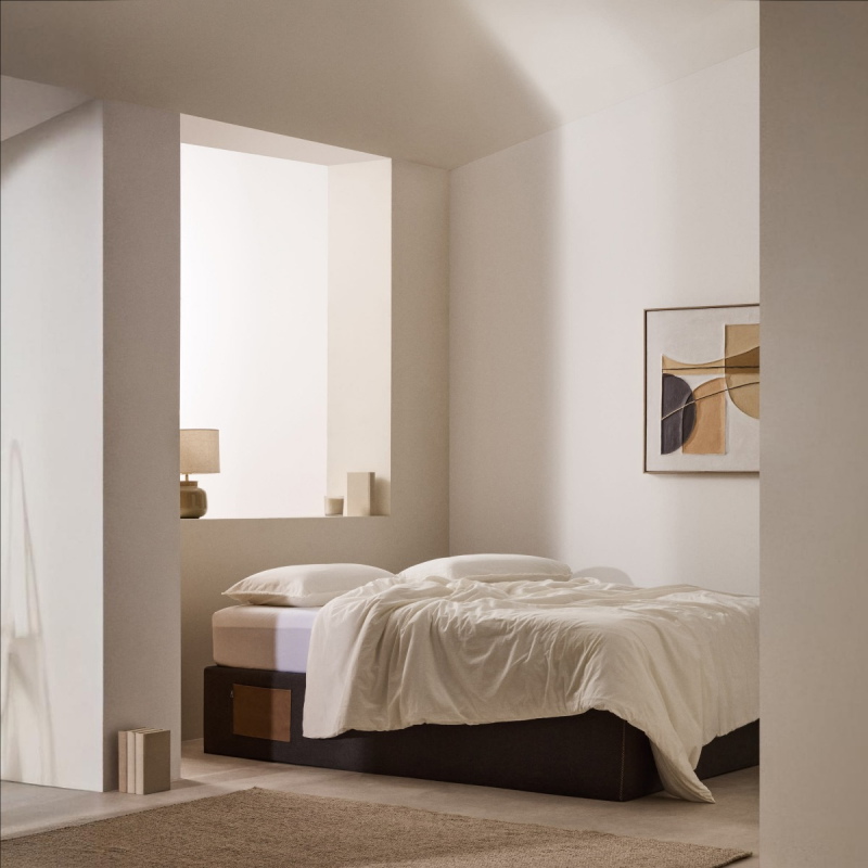 Kave Home Opbergbed Matters Zwart 140x190cm