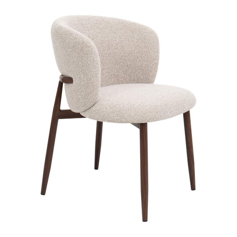 DÉJA Eetkamerstoel Varde Beige/Walnoot