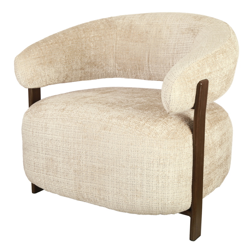 DÉJA Fauteuil Kalmar Taupe/Walnoot