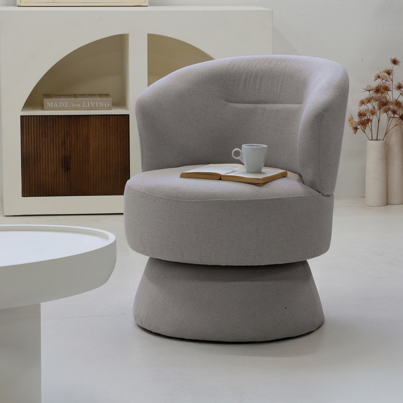 Draaifauteuil Moïse Taupe - Giga Meubel