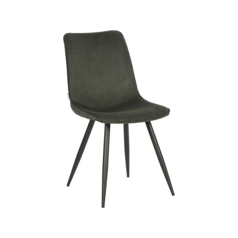 LABEL51 Eetkamerstoel Jort Army green Ribcord