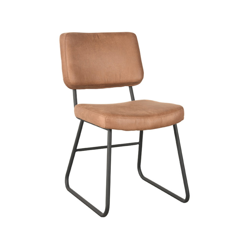 LABEL51 Eetkamerstoel Noah Cognac Micro Suede