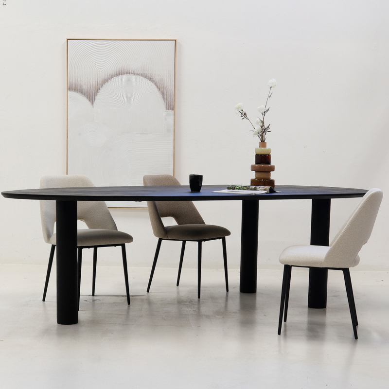 Eettafel Hana Organisch Zwart 210cm - Giga Meubel