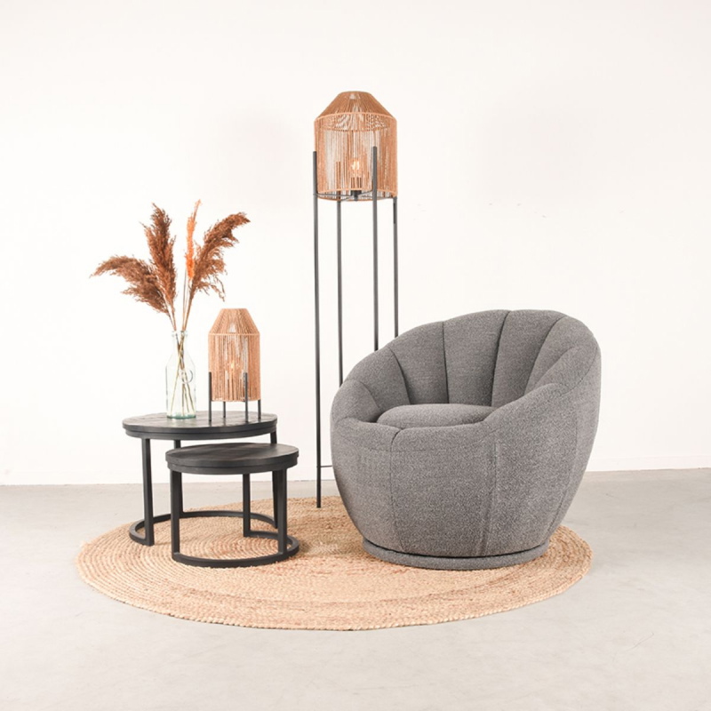 LABEL51 Fauteuil Crown Grijs Boucle