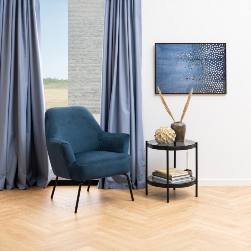 Fauteuil Naven Navy Blauw - Giga Living