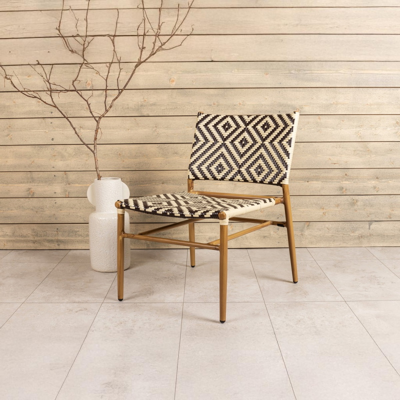 Fjôrd Fauteuil Calapan Aluminium Beige/bruin