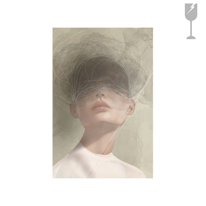 Urban Cotton Glasschilderij Blind Mist 100x150cm