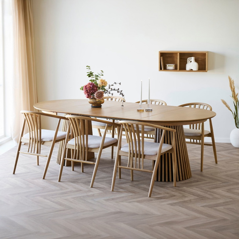 House Nordic Eettafel Osaka Naturel Uitschuifbaar 120-240cm