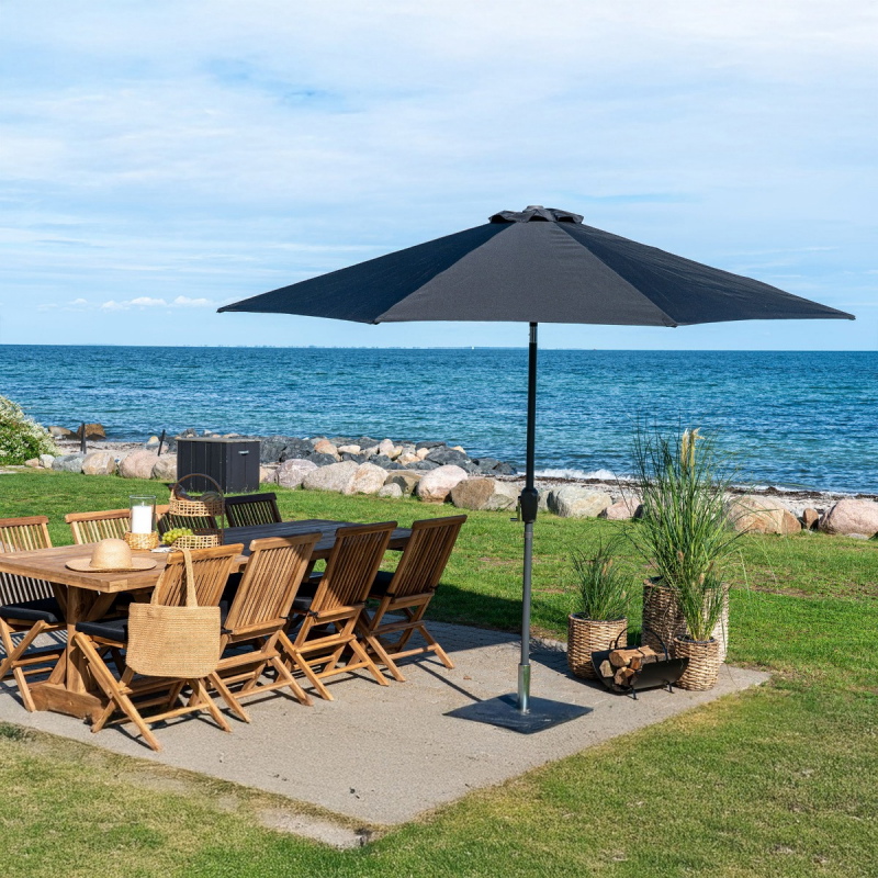 House Nordic Parasol Houston Zwart Ø300cm