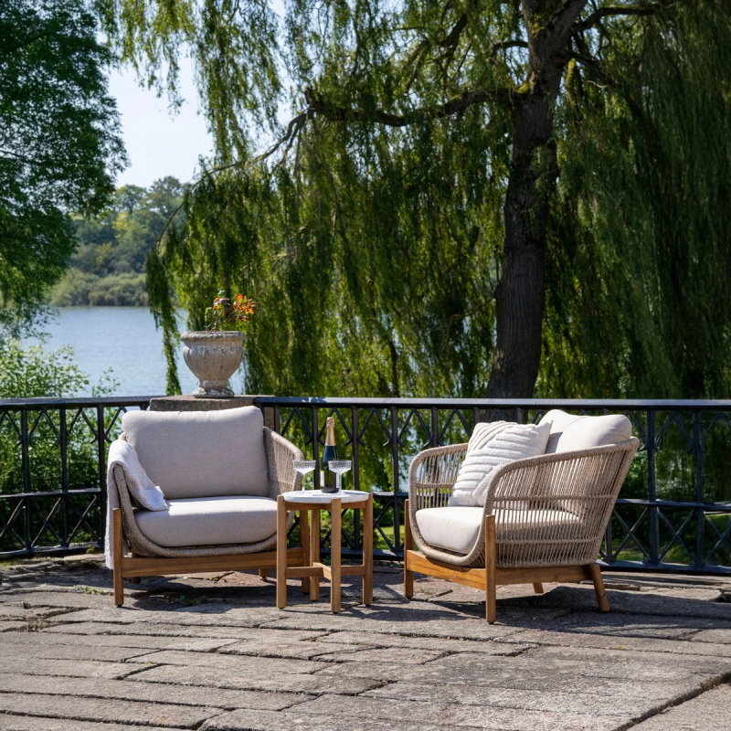 House Nordic Tuinset Terracina 2 Loungestoelen + Bijzettafel