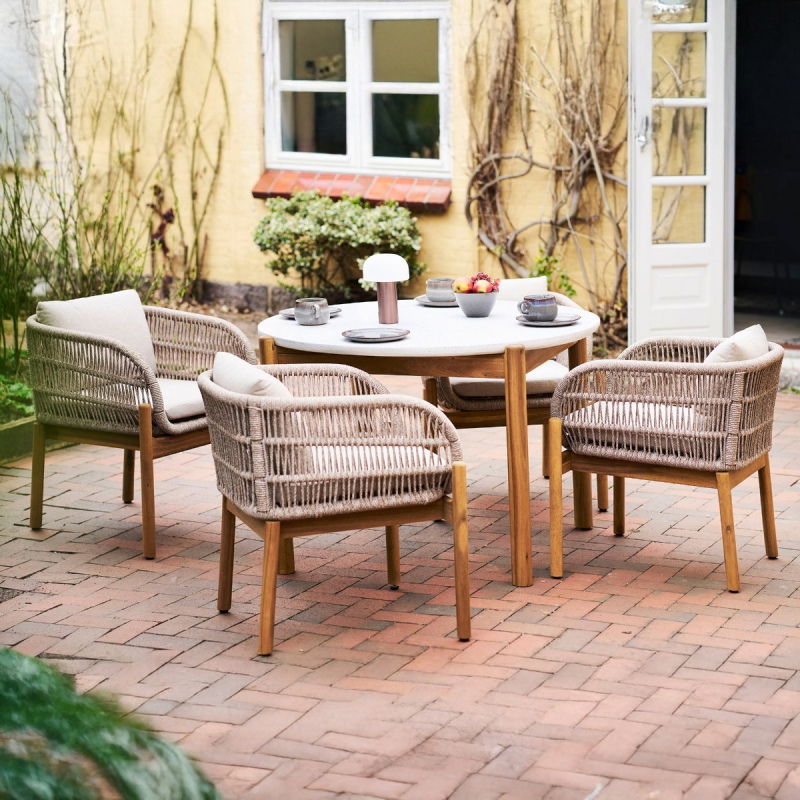 House Nordic Tuinset Terracina Eettafel + 4 Stoelen