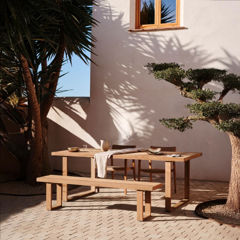 Kave Home Buitentafel Canadell Massief Gerecycled Teakhout 220x100cm
