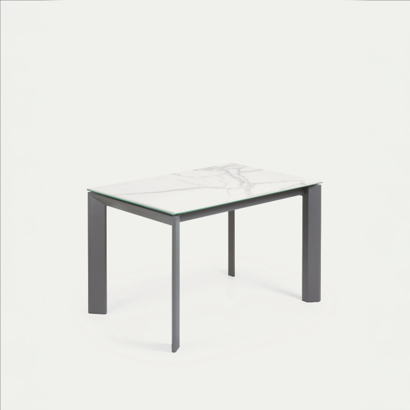 Kave Home Uitschuifbare Tafel Axis Porselein Wit/donkergrijs 120 (180)cm