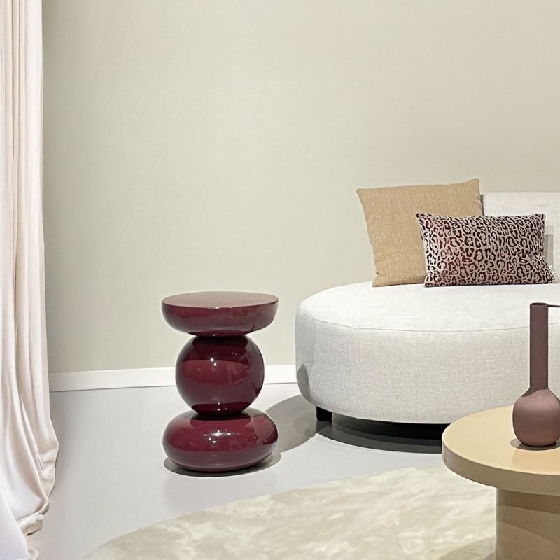 Livingfurn Bijzettafel Brix Dex Maroon