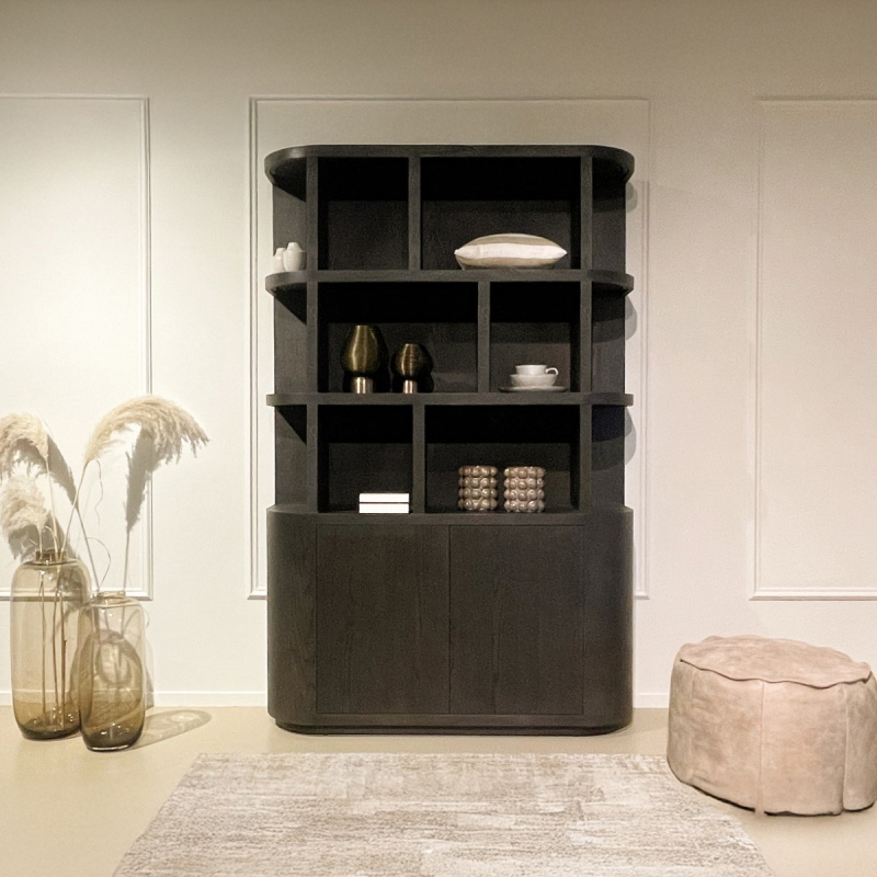Livingfurn Boekenkast Novero Espresso Eikenfineer 145cm