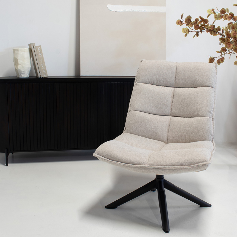 Fauteuil Lucas Linnen Beige - Giga Meubel