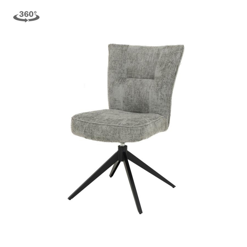 Tower Living Stoel Bardi Stof Haga 9 Silver (draaibaar)