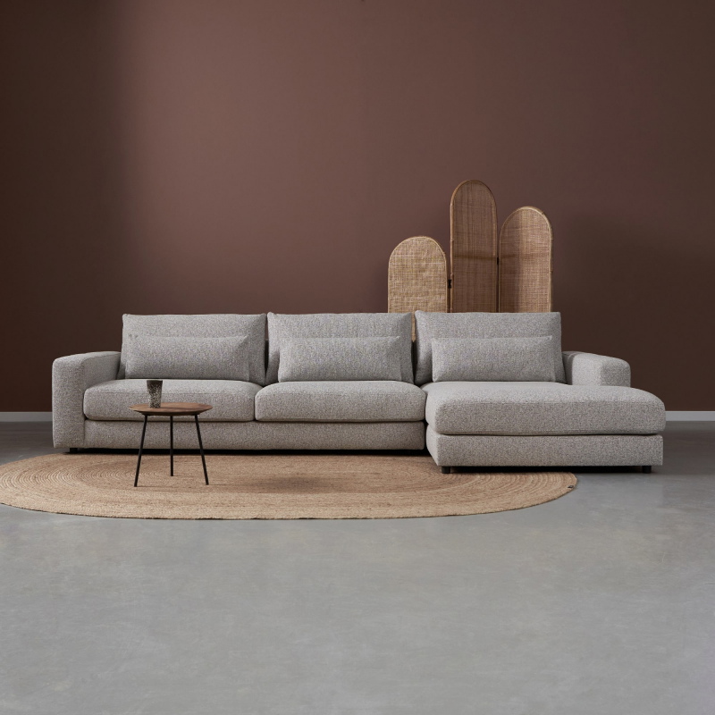 Chaise Longue Bank Como Rechts Puente Lichtgrijs