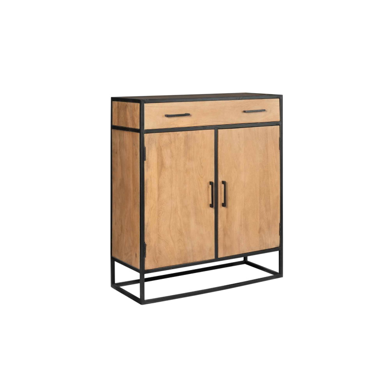 StarFurn Kabinetkast Denver Mangohout en Staal Naturel 100cm