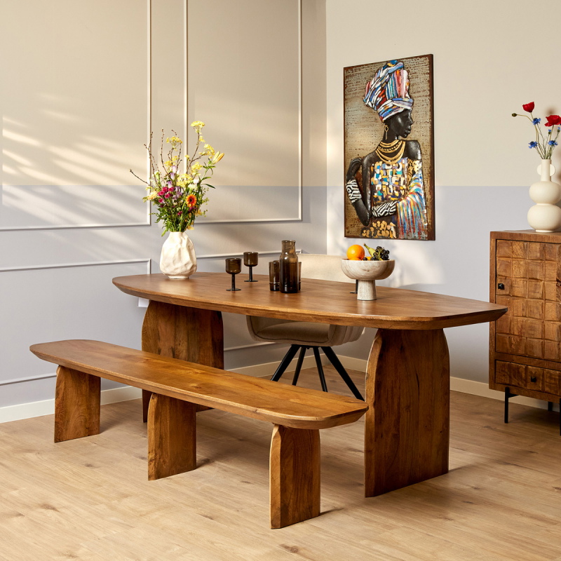 StarFurn Eetkamerbank Tense Naturel 280cm
