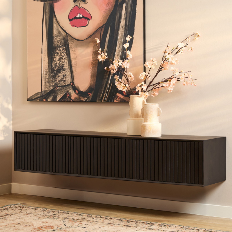 StarFurn Zwevend Tv-meubel Madison Zwart 160cm