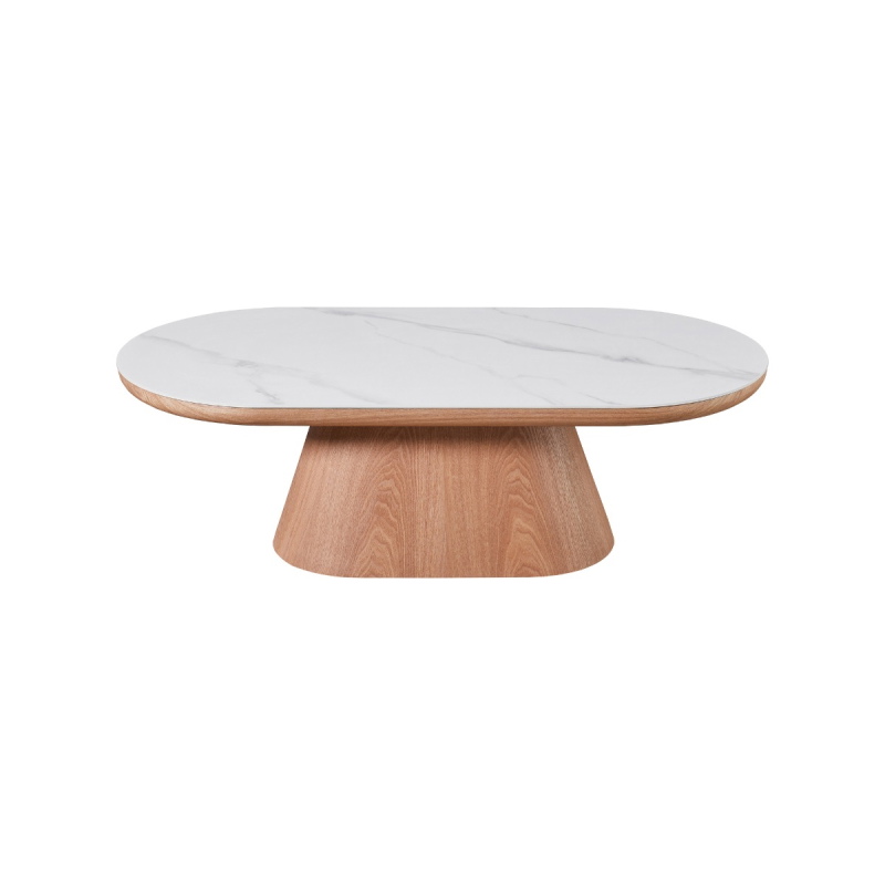 Salontafel Alba Naturel Keramisch 120cm Ovaal - Giga Meubel