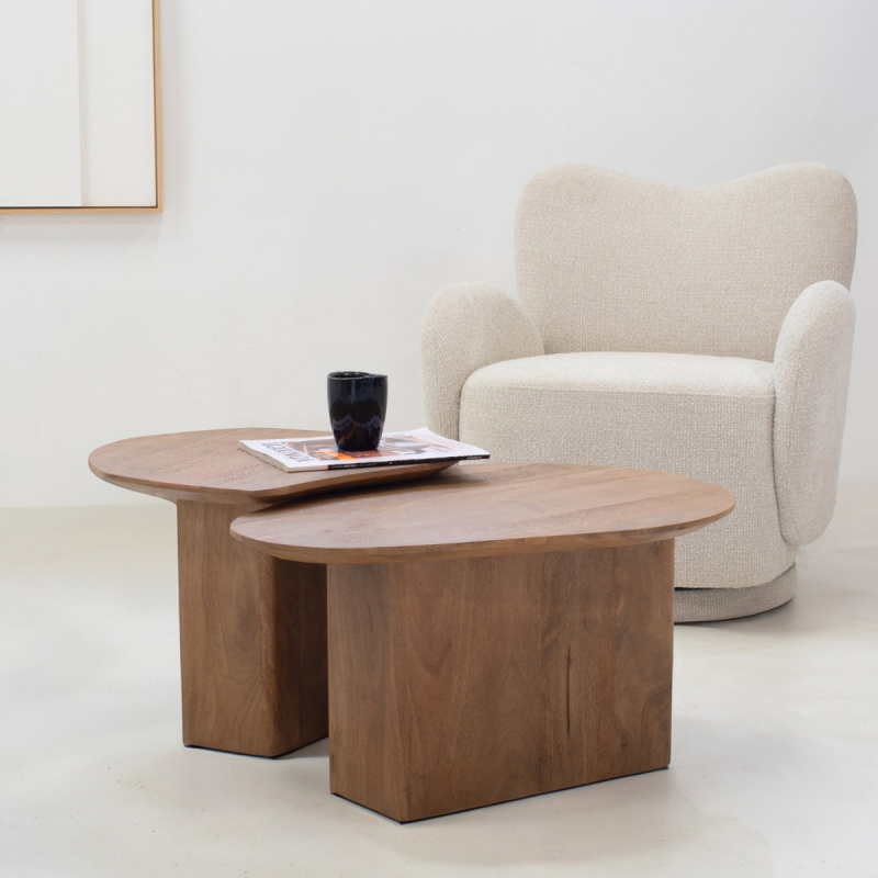 Salontafel Jinte Bruin Set van 2 - Giga Meubel