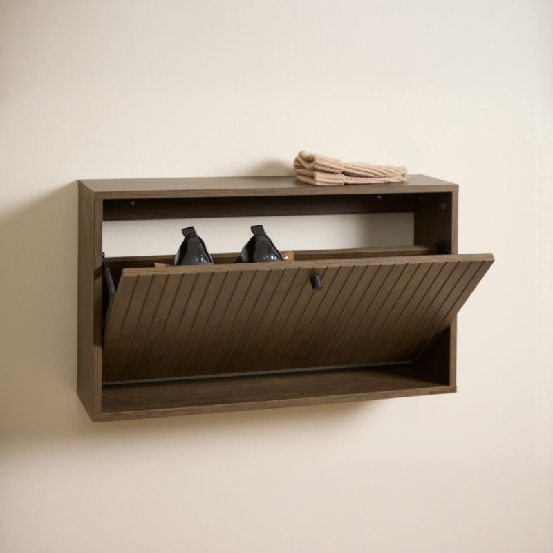 Schoenenkast Muuto Walnoot 71,6x17x43cm Melamine - Giga Living