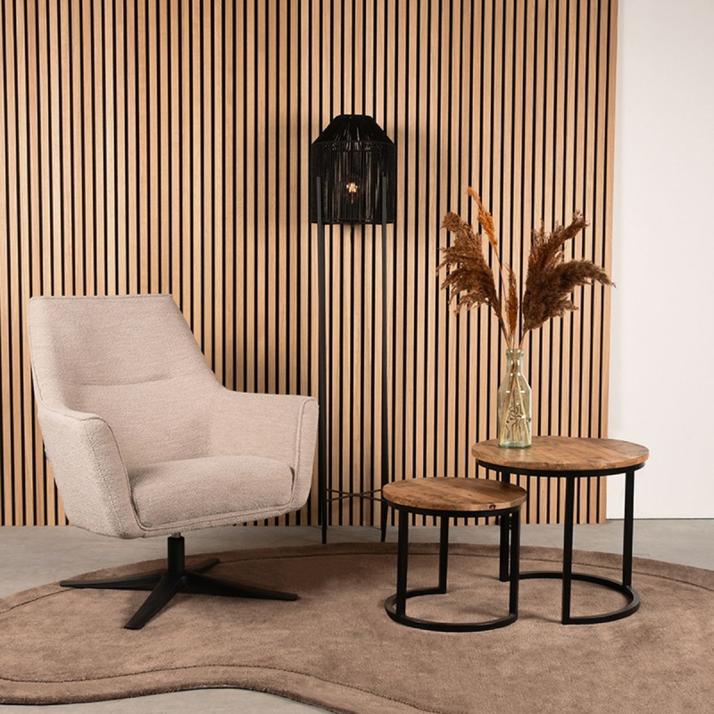 LABEL51 Vloerkleed Mody Taupe Synthetisch 200x300 cm