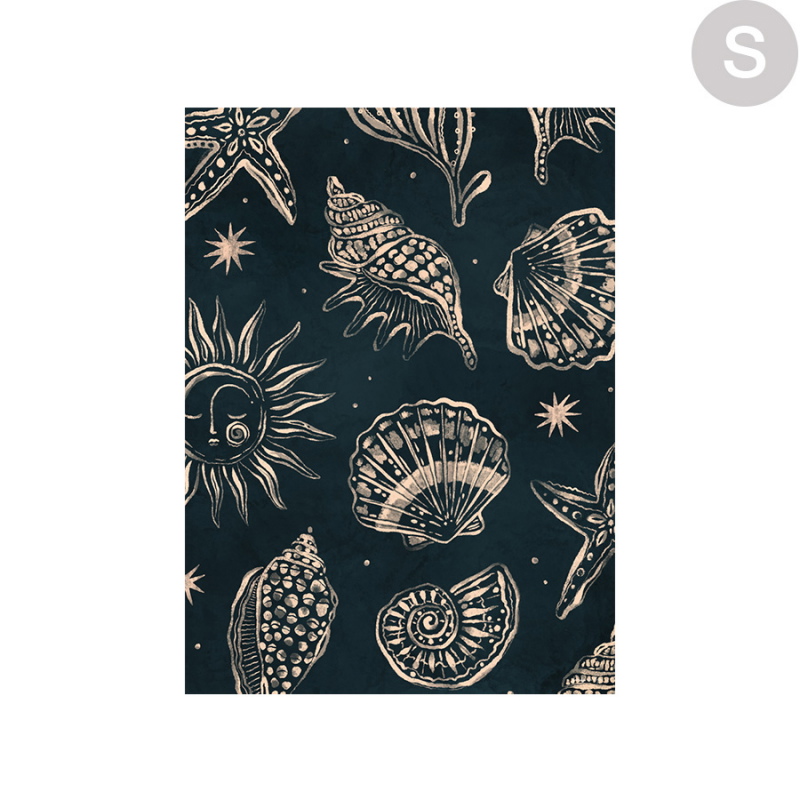 Urban Cotton Wandkleed Seashells Midnight Small