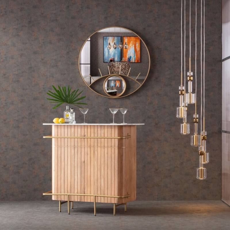 Kare Design Bar Grace Wit Marmer/Bruin