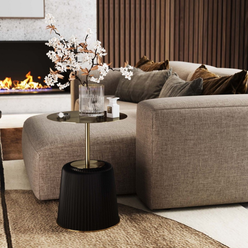 Kare Design Bijzettafel Endless Vegas Goud/Zwart