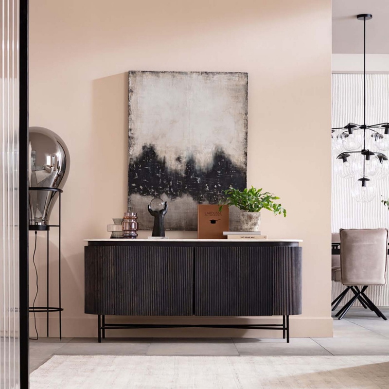 Kare Design Dressoir Glenn Wit Marmer/Zwart 160cm