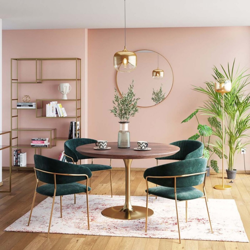 Kare Design Eetkamerstoel Belle Velvet Groen Set van 2