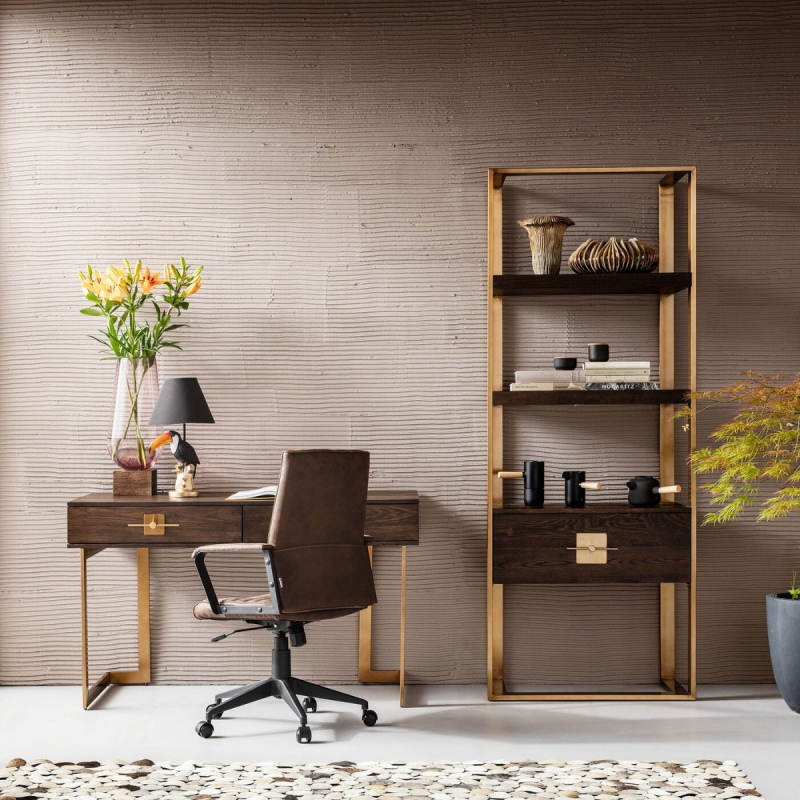 Kare Design Bureaustoel Labora Bruin
