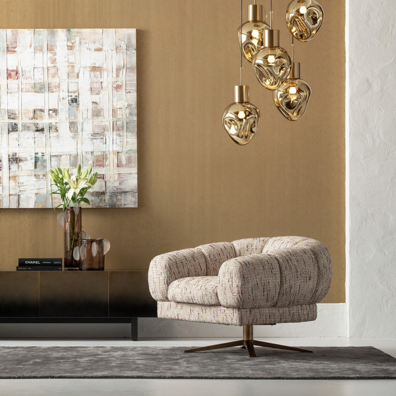 Kare Design Draaifauteuil Janno Beige