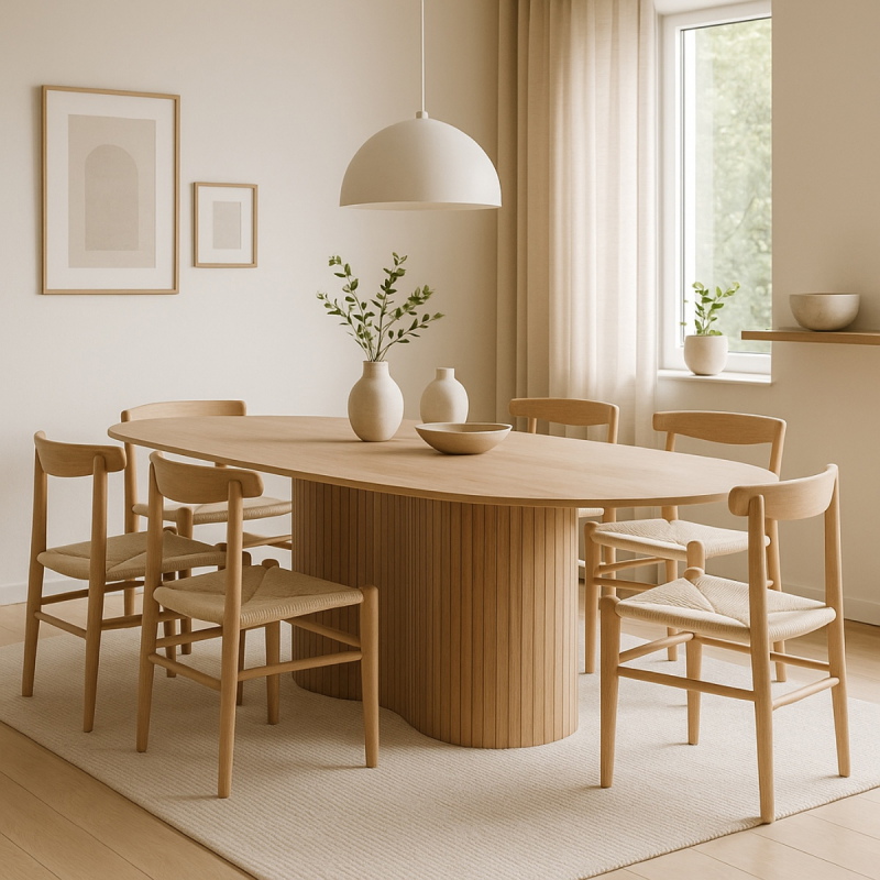 Eettafel Ava Ovaal Naturel 240cm - Giga Meubel