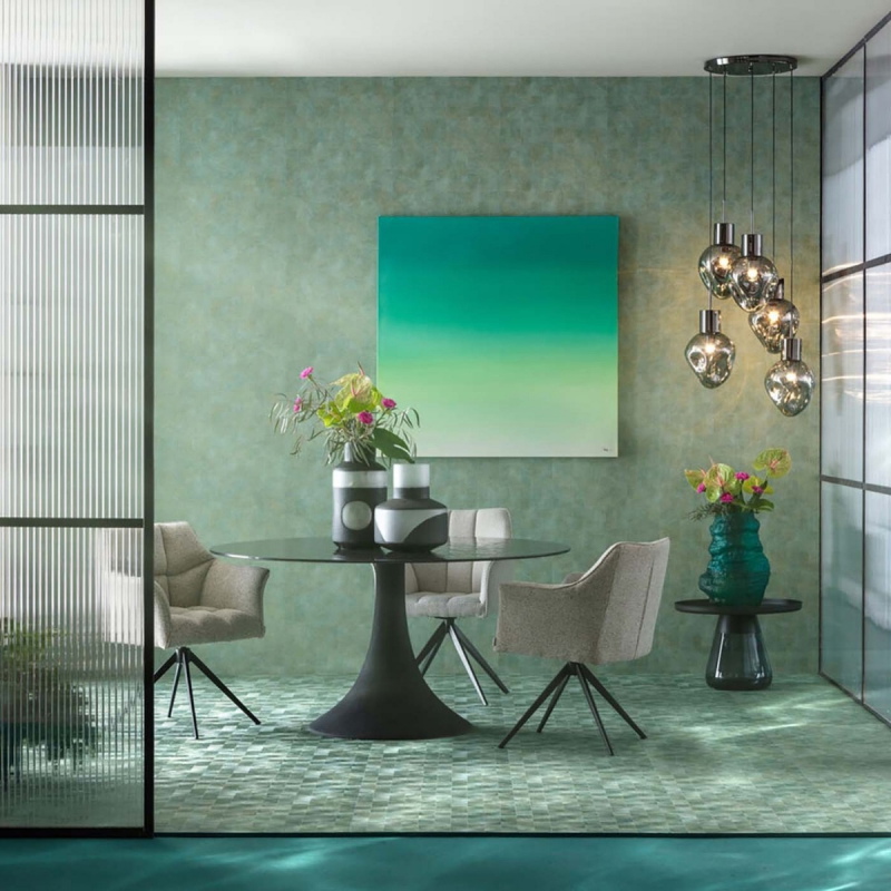 Kare Design Eettafel Grande Possibilita Bubble Zwart Ø150cm