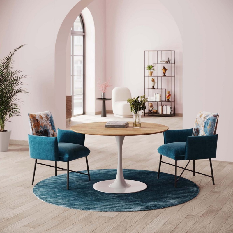 Kare Design Eettafel Invitation Eiken/Wit Ø90cm