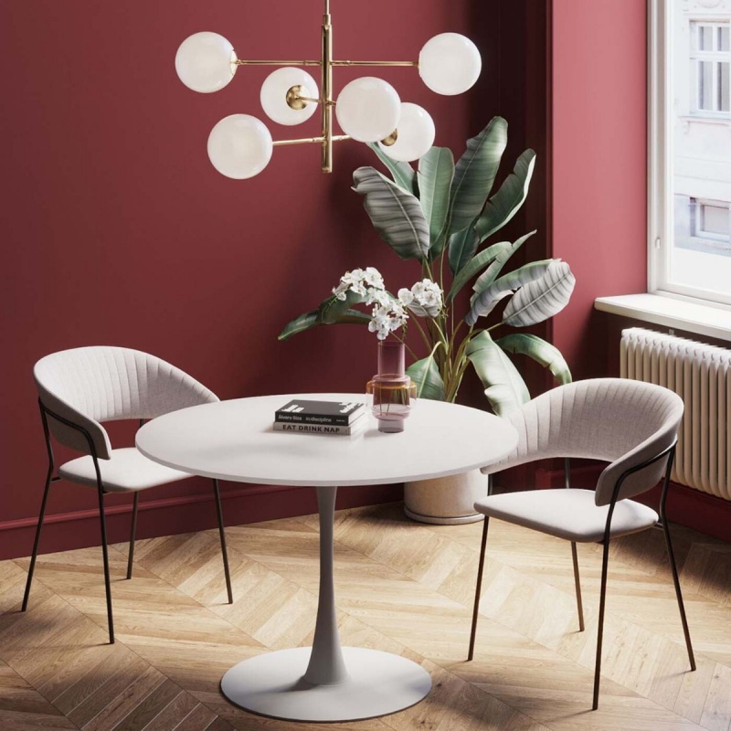 Kare Design Eettafel Schickeria Wit Ø110cm