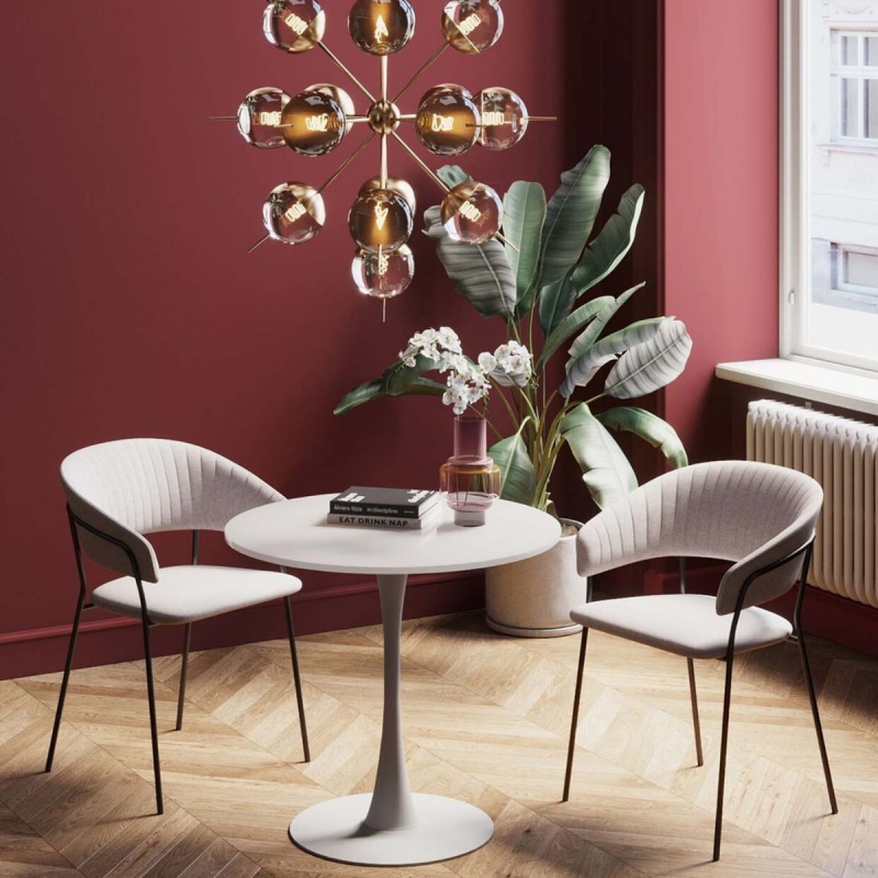 Kare Design Eettafel Schickeria Wit Ø80cm