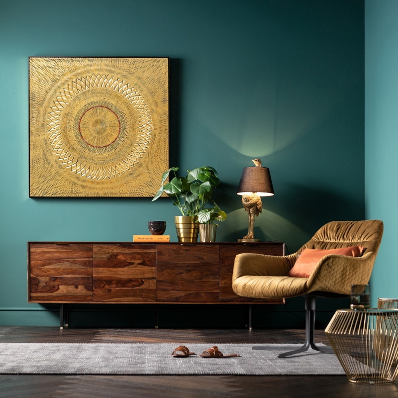 Kare Design Draaifauteuil Bristol Geel