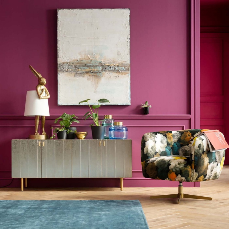Kare Design Draaifauteuil Peony Flower