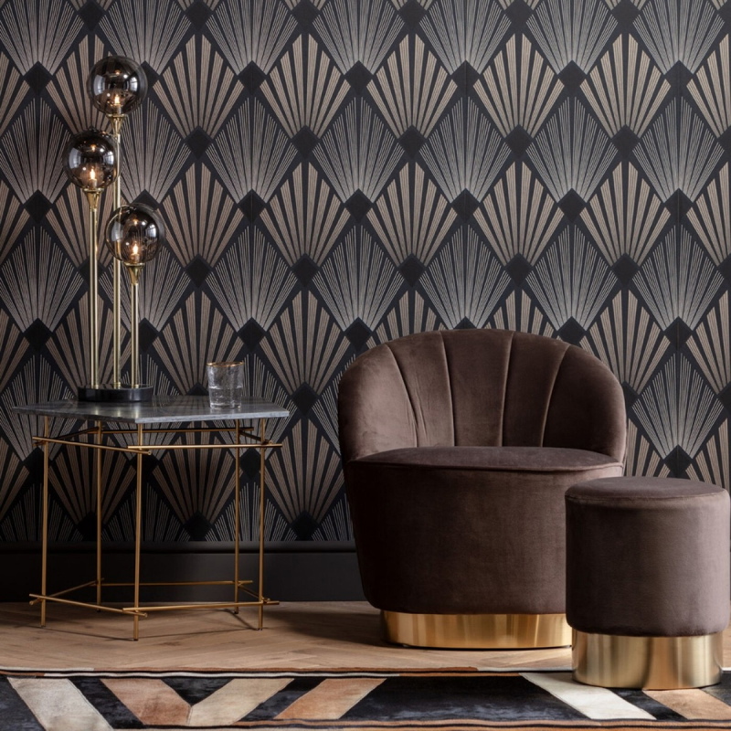 Kare Design Tafellamp Al Capone Goud 3-Lichts