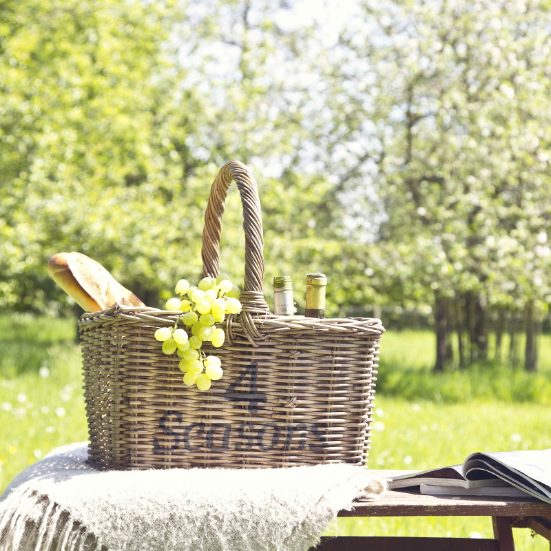 Rieten picknickmand 4 Seasons