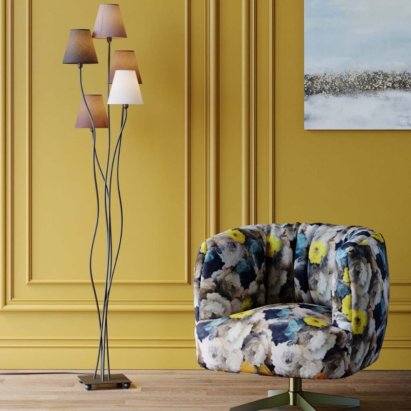 Kare Design Vloerlamp Flexible Mocca 5-Lichts