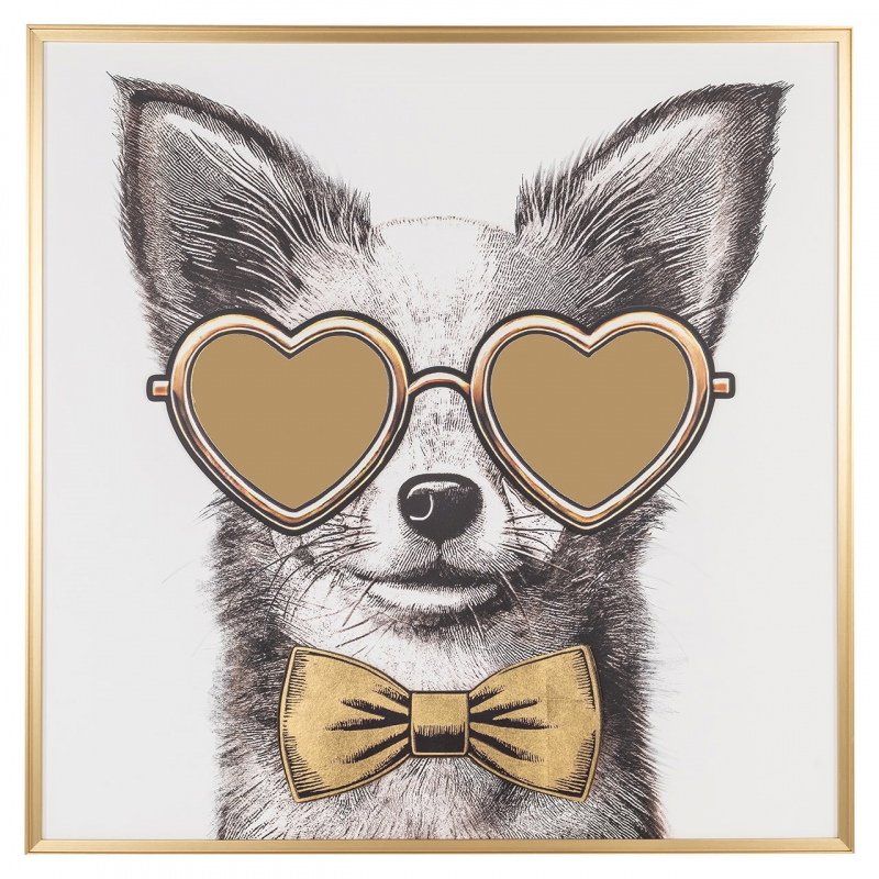 Richmond Wanddecoratie Bodhy Goud 100x100cm