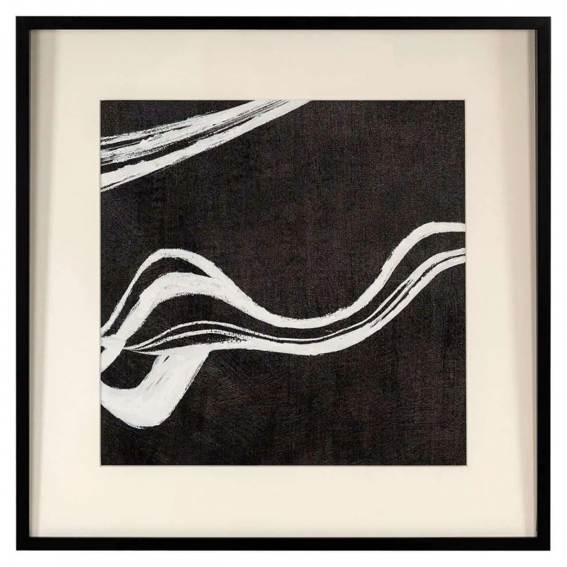 Richmond Wanddecoratie Jozra Zwart 80x80cm