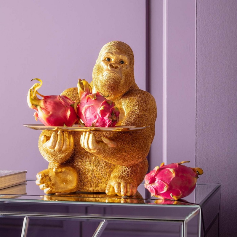 Kare Design Beeld Gorilla Butler Goud